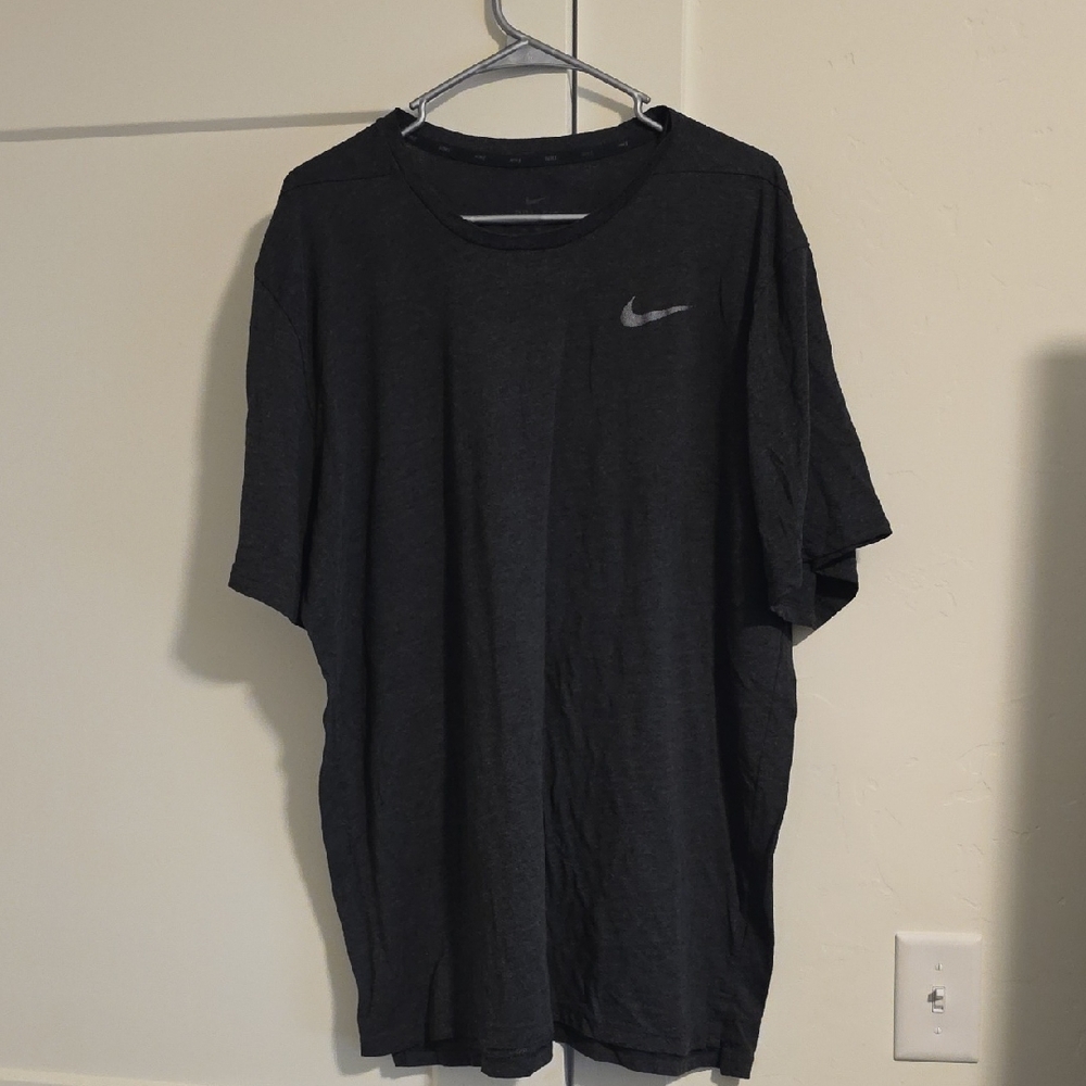 Nike Black Short-Sleeve Crew Tee with Swoosh